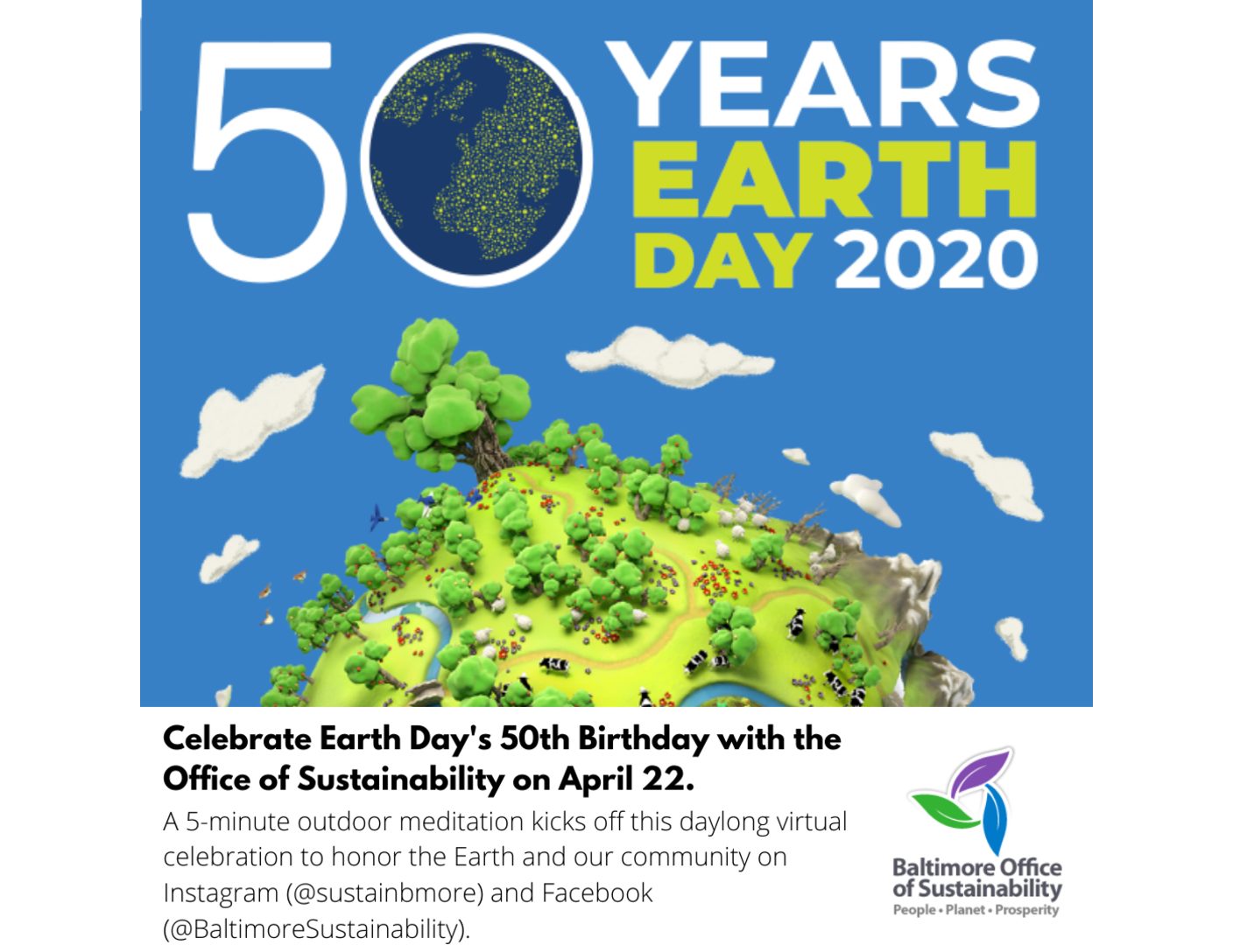 *Virtual* 50th Earth Day Celebration! Baltimore Office of Sustainability